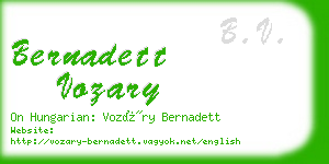 bernadett vozary business card